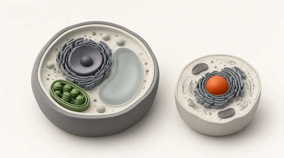 Illustration for Plant and Animal Cells