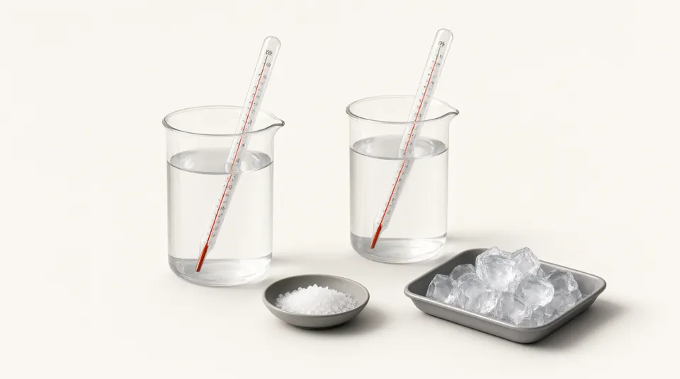 Illustration for Boiling Point Elevation and Freezing Point Depression