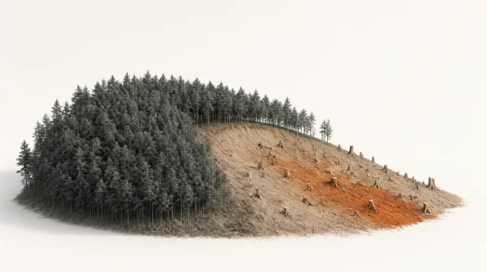 Illustration for Deforestation and the Water Cycle