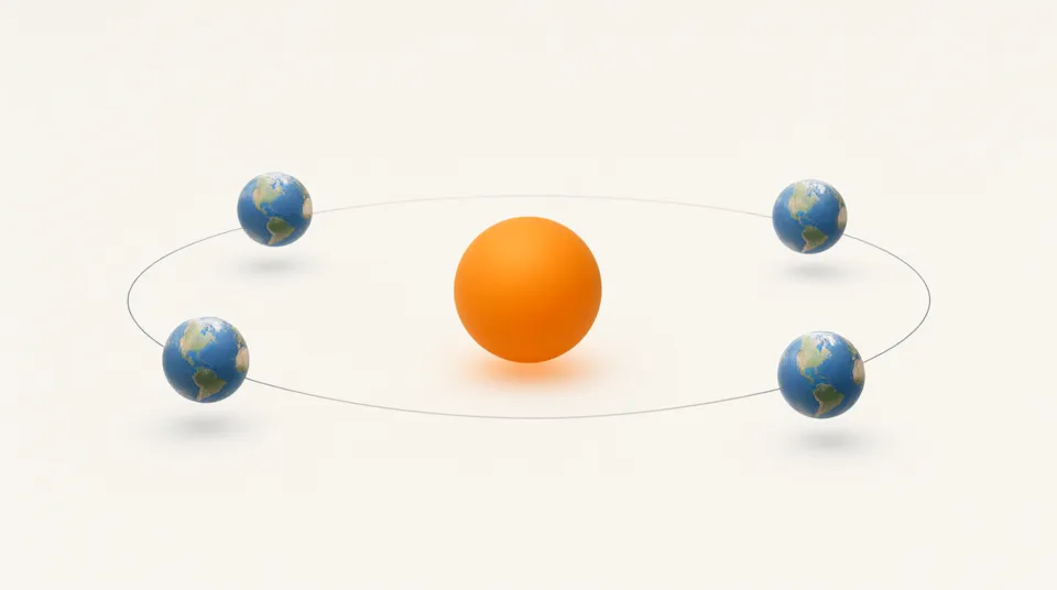 Illustration for Earth's Orbit and the Seasons