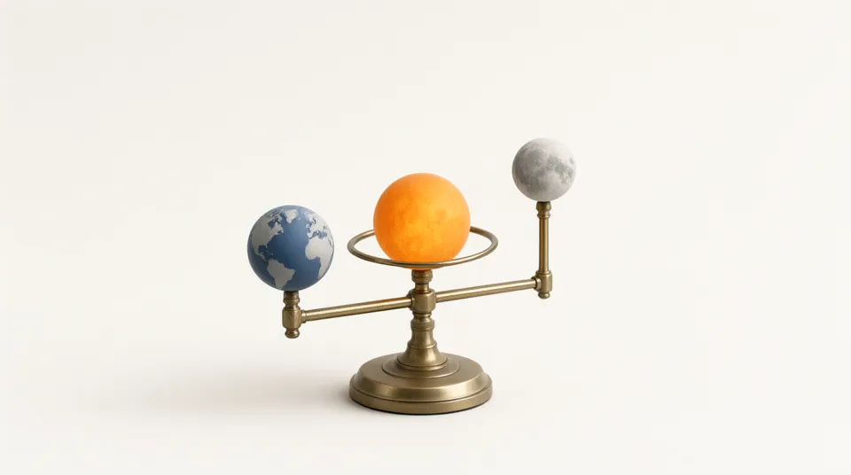 Illustration for Sun, Earth and Moon