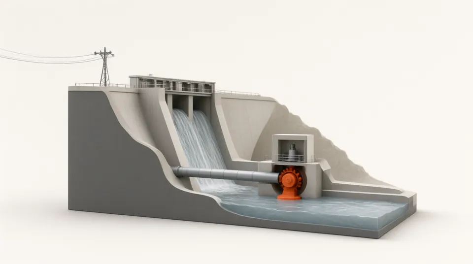 Illustration for Hydroelectric Power