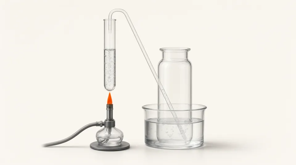 Illustration for Preparing and Collecting Oxygen