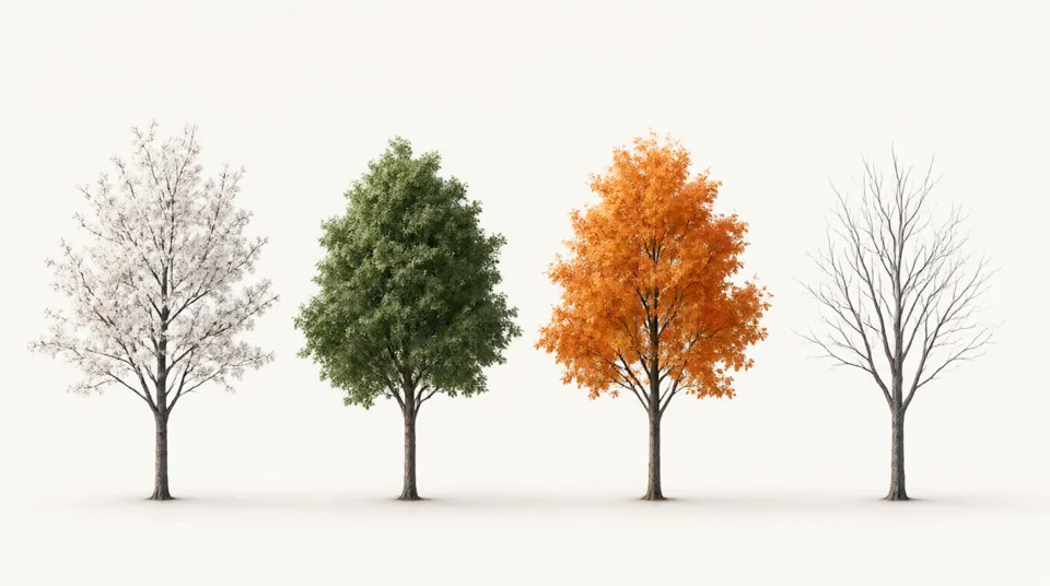 Illustration for Trees Through the Seasons