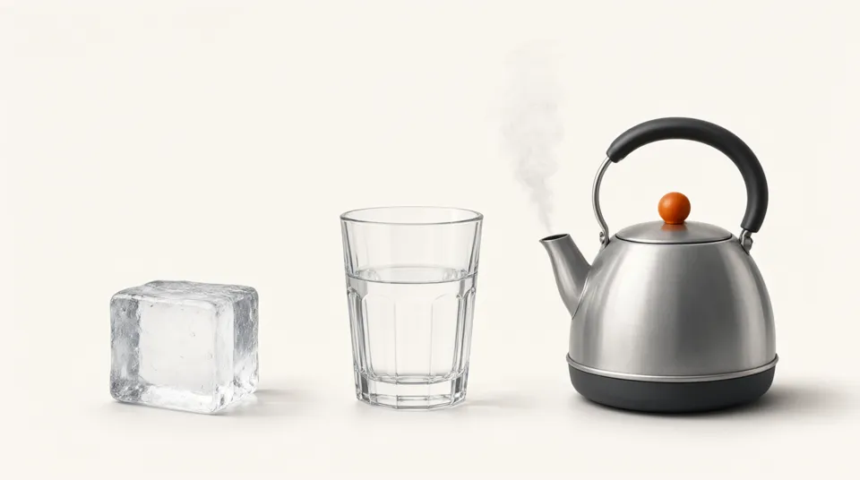 Illustration for Solids, Liquids and Gases